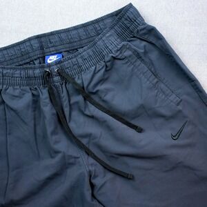 Vintage 80s Nike Men XL Jogger Pants Nylon Blend Elastic Waist Drawstring 30x29